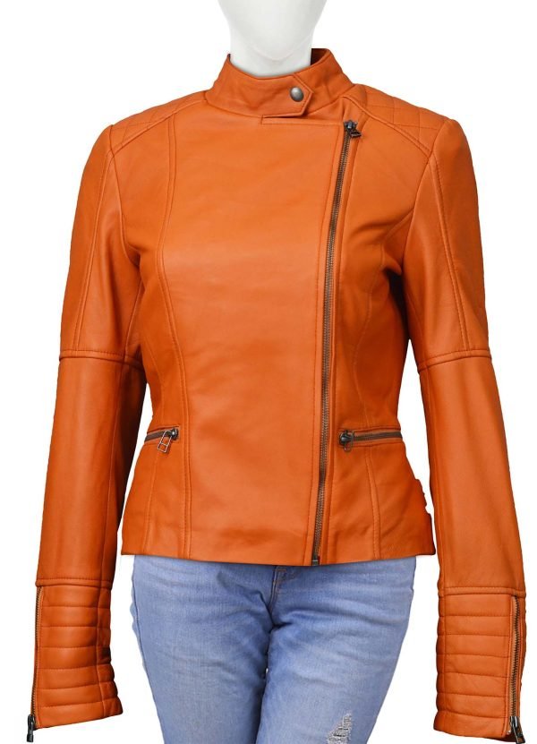 Orange Leather Jacket