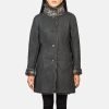 Erica Shearling Black Leather Coat.