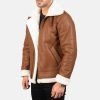 Francis B-3 Brown Leather Bomber Jacket.
