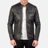 Men's Ionic Black Leather Jacket