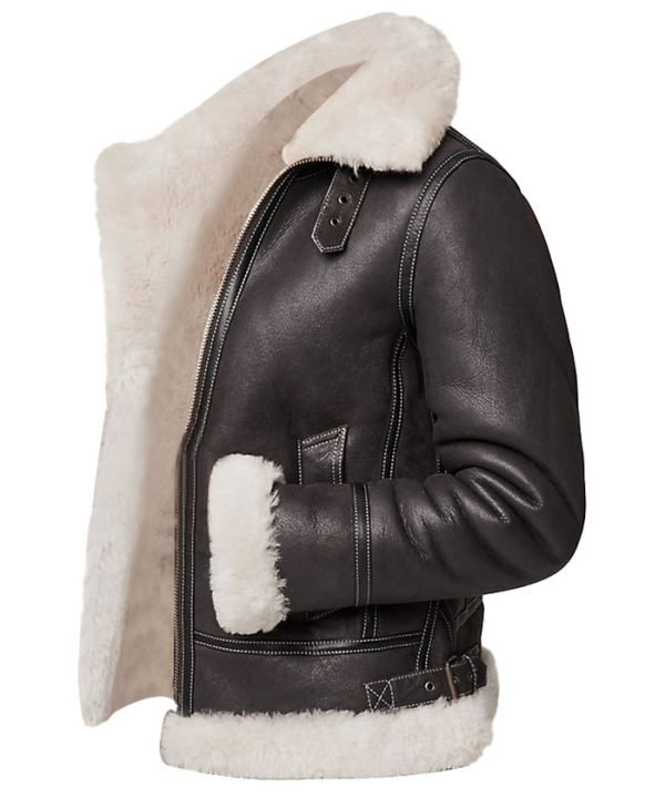 Women-Brown-Shearling-Fur-Jacket-With-Hood