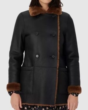Womens-Double-Breasted-Black-Shearling-Coat-510x510